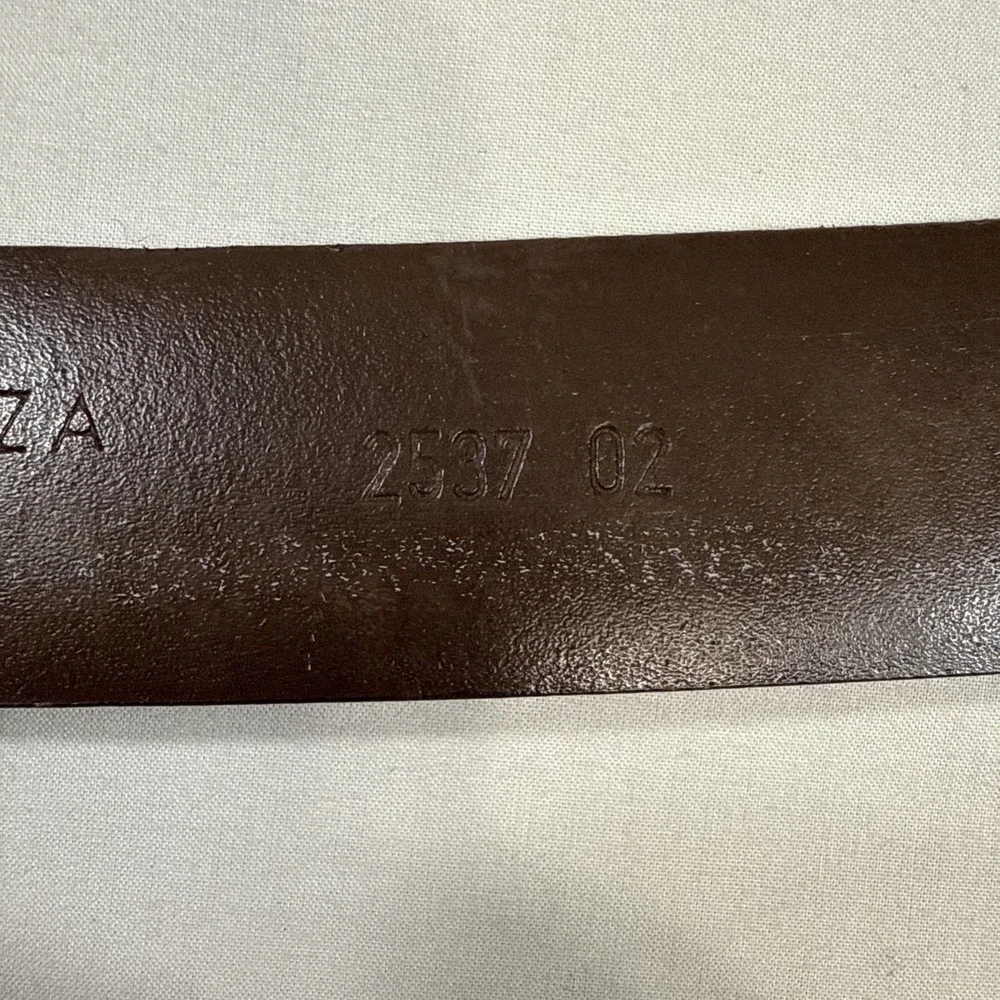 BELTS MEN 34/85CM  ANDREW FEZZA NEW YORK  Brown Hand Made In Italy  ‎ 2537 02